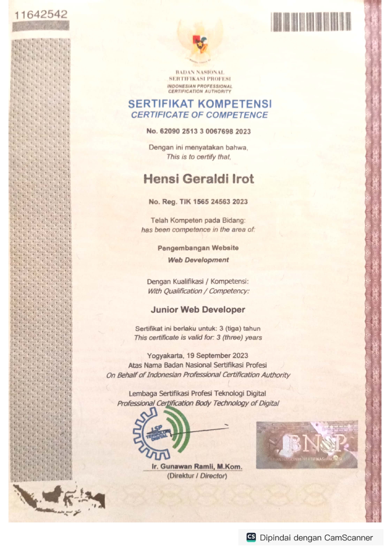 Certificate 2